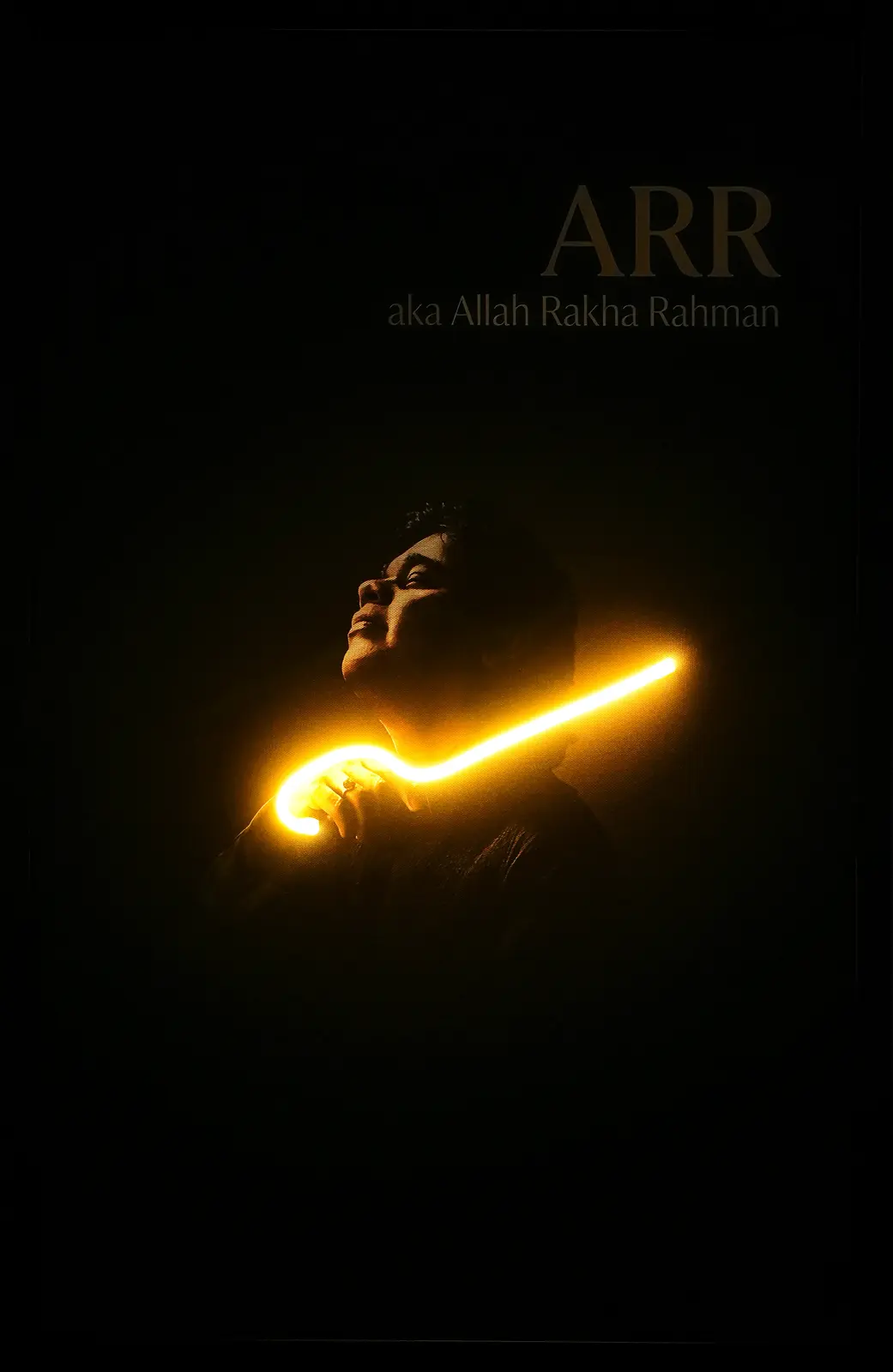 ARR Allah Rakha Rahman LED Wall Decor | Premium A.R. Rahman Tribute Wall Art — Night