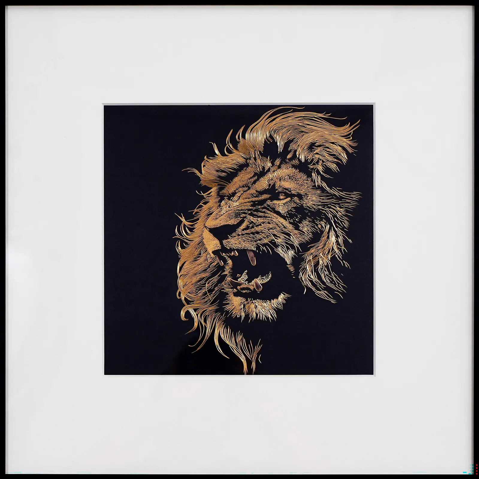Handcrafted Lion Copper Art | Majestic Roaring Lion Wall Artwork