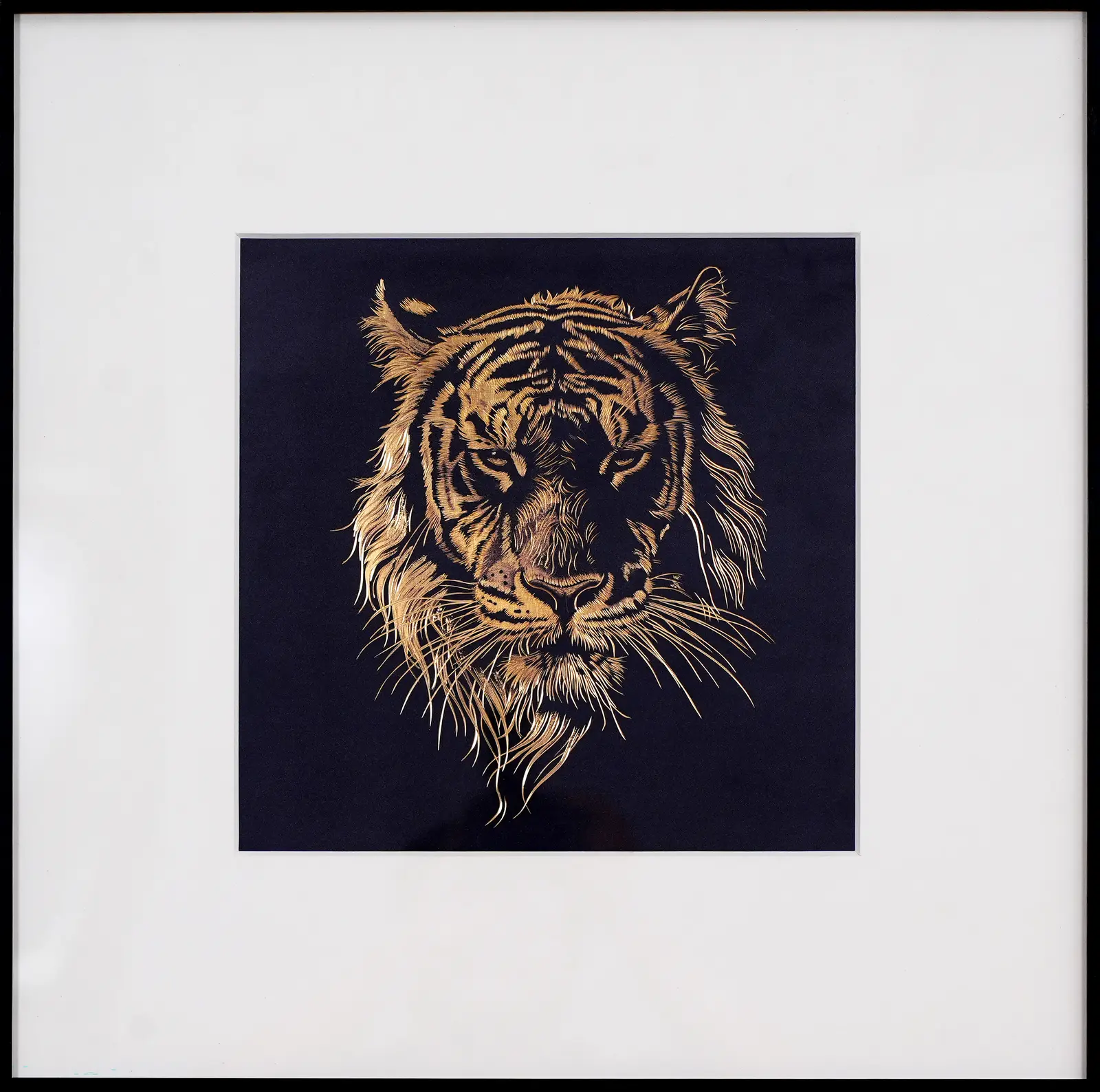 Tiger Copper Art Wall Decor | Handcrafted Fierce Tiger Copper Artwork