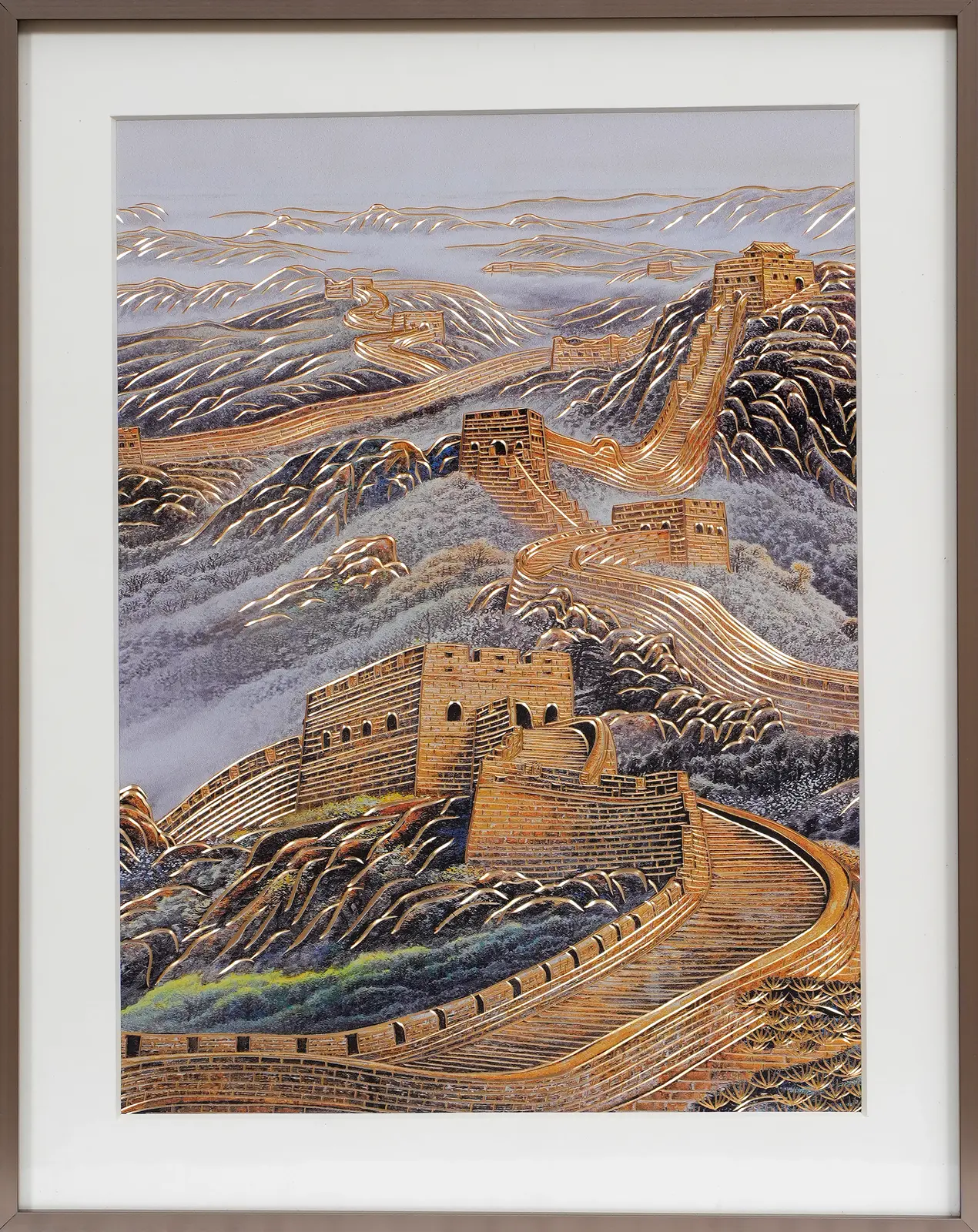 Handcrafted Great Wall of China Copper Art | Luxury World Heritage Wall Decor