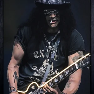 Slash Rock Legend LED Wall Decor | Top Guitarist Illuminated Music Decor