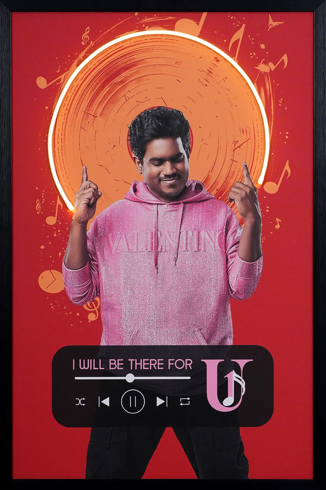 Yuvan Shankar Raja LED Wall Decor | I Will Be There For U Music Wall Art — Day
